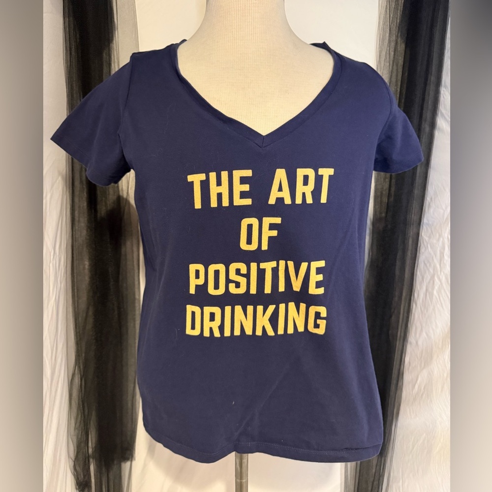 Torrid Navy Blue Tee with Positive Message